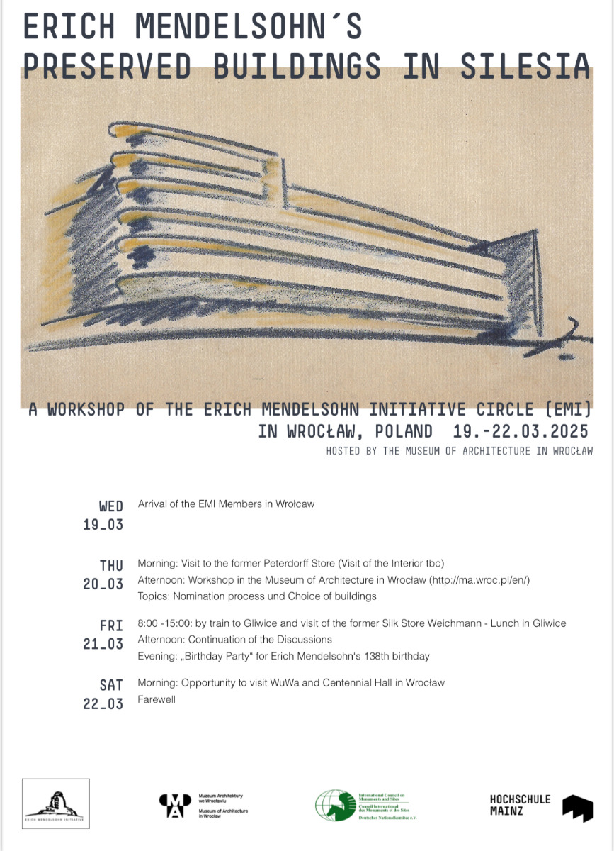 19.-22. March, Wroclaw -- Conference "Erich Mendelsohn's Preserved Buildings in Silesia"
