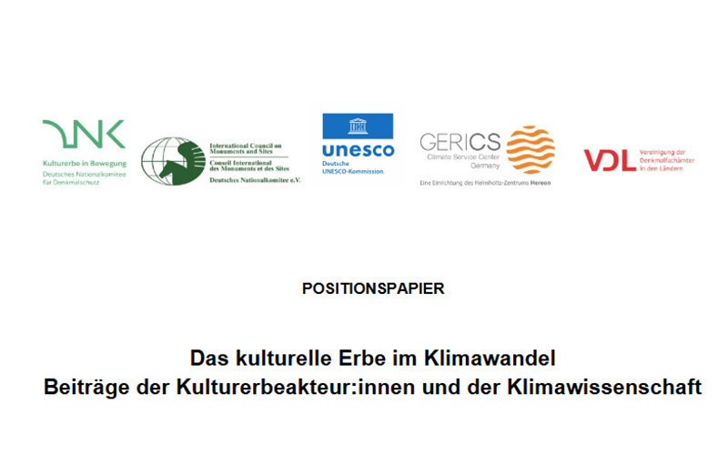 Positionspapier zu Herausforderungen der Denkmalpflege im Klimawandel